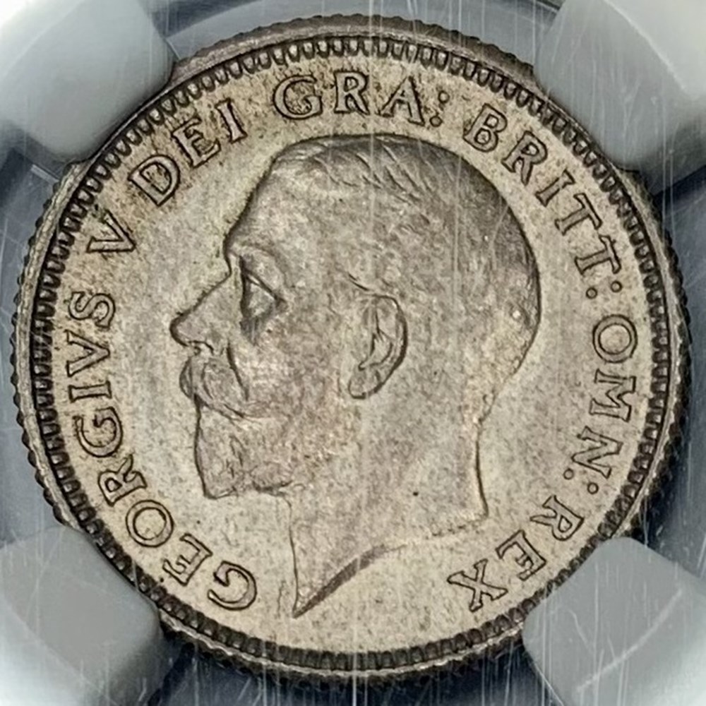 Great Britain: silver sixpence of George V, 1926 (Small Bust