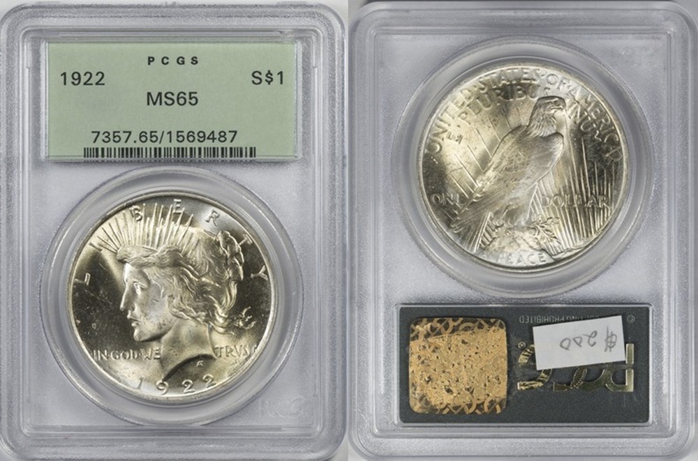 coins world united states 1922 silver peace dollar