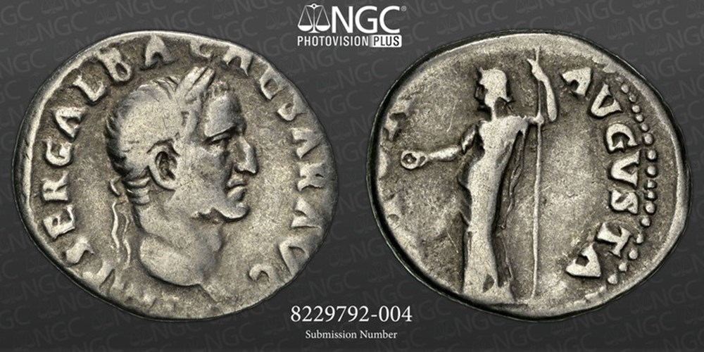 Roman Empire: ca. 68-69 AD silver denarius of Galba 2 coins ancient to romans imperial and republican roman empire ca 68 69 ad silver denarius of galba