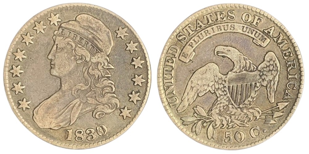 coins world united states silver capped bust half dollar 1830