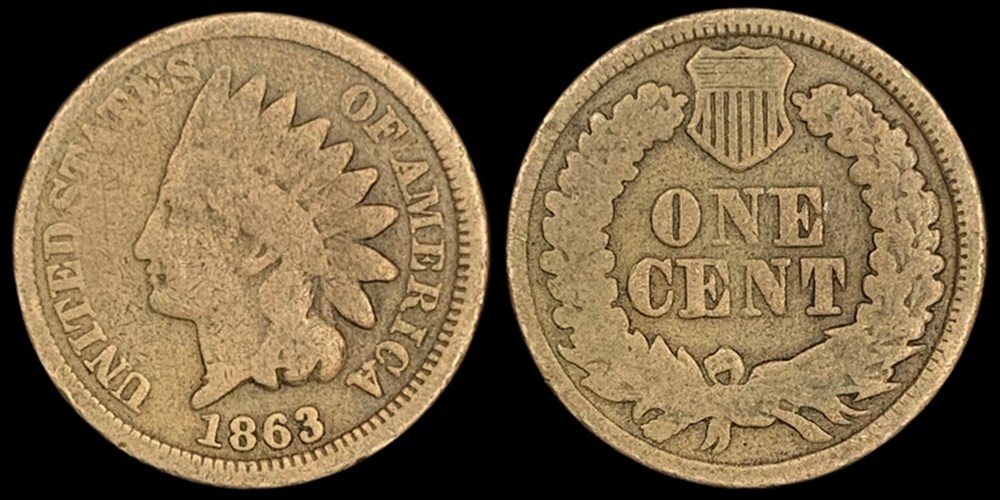 coins world united states copper nickel indian head cent 1863