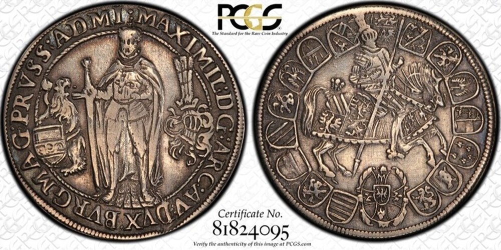 German States (Teutonic Order): ca. 1615 silver 1-4-thaler