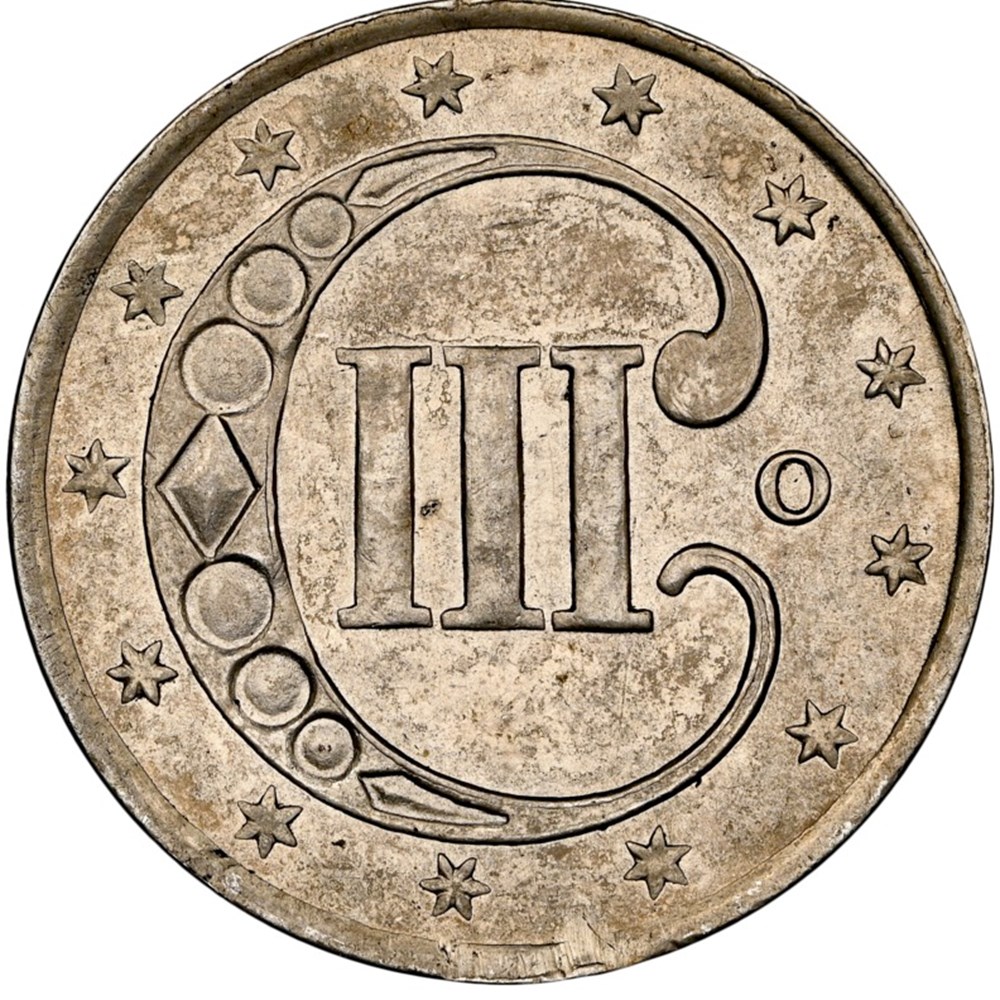 United States: 1851-O silver 3-cent piece, Type 1 4 coins world united states 1851 o silver 3 cent piece type 1
