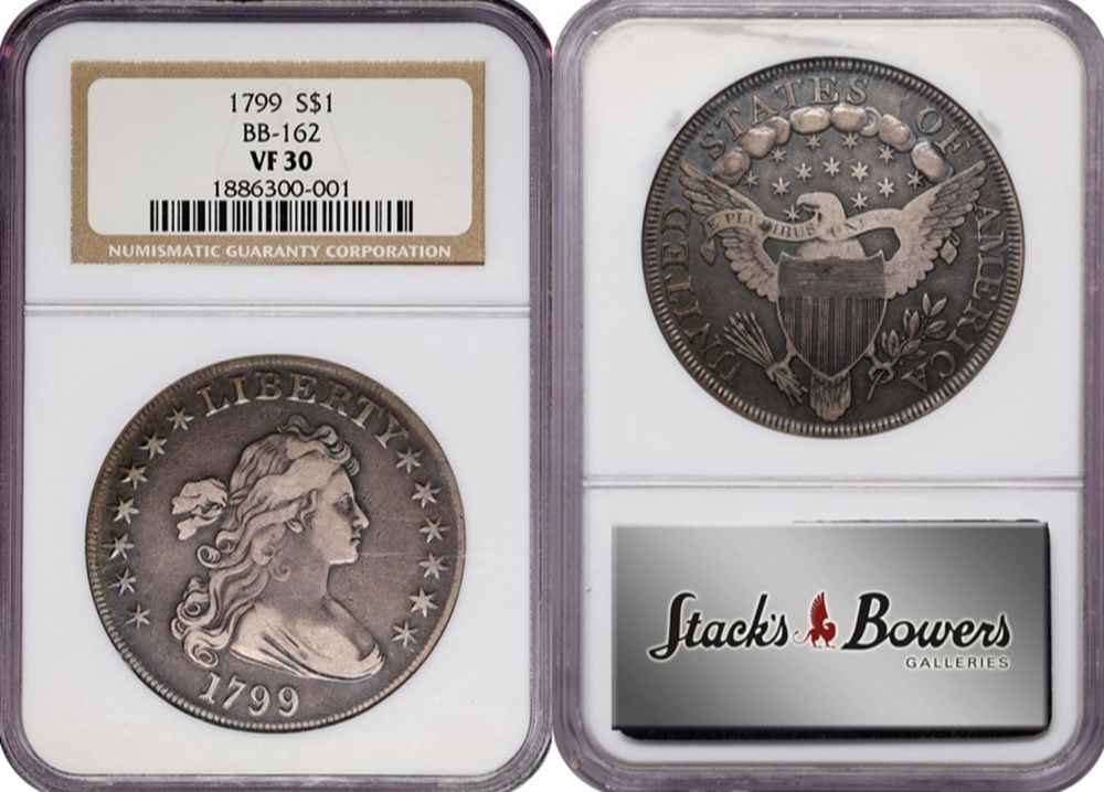 United States: 1799 silver Draped Bust dollar 5 coins world united states 1799 silver draped bust dollar