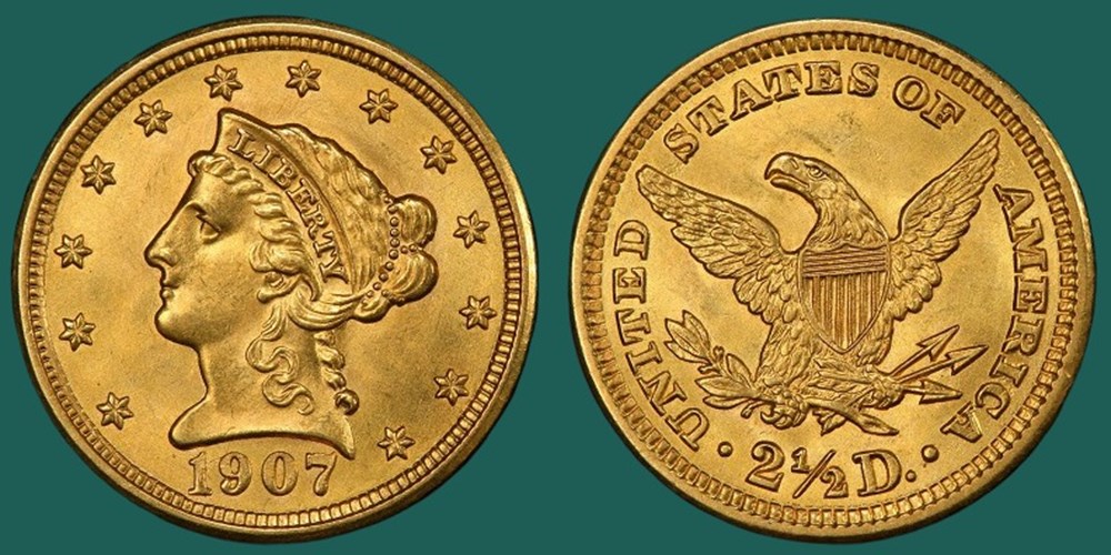 coins world united states 1907 gold liberty head quarter eagle 2 50