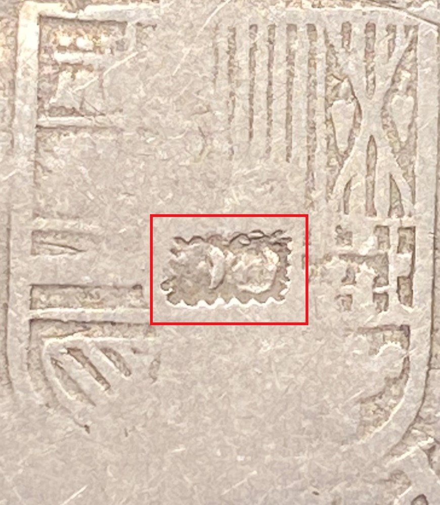 Spain: silver 2-reales of Philip V, 1723-A, Madrid mint, with unknown counterstamp 3 coins european medieval to spain silver 2 reales of philip v 1723 a madrid mint with unknown counterstamp
