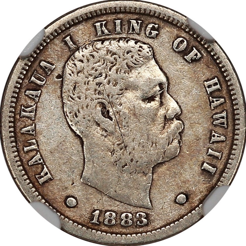 Hawaii (Kingdom): silver dime of Kalakaua I, 1883 3 coins world hawaiian islands hawaii kingdom silver dime of kalakaua i 1883