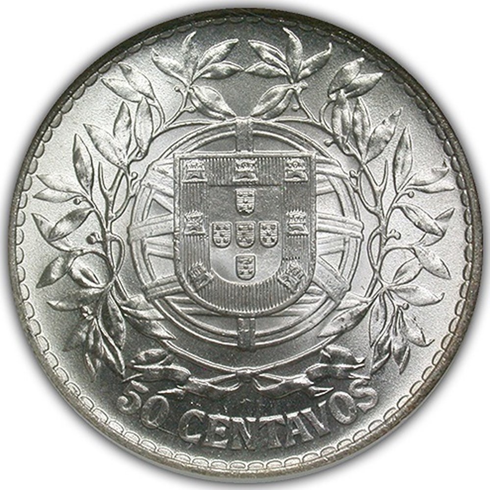 Portugal: silver 50 centavos, 1916 4 coins world portugal silver 50 centavos 1916