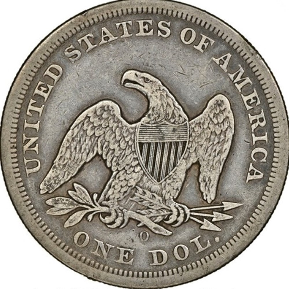 United States: 1860-O silver Seated Liberty dollar, No Motto, ex-Long Island Collection 4 coins world united states 1860 o silver seated liberty dollar no motto ex long island collection