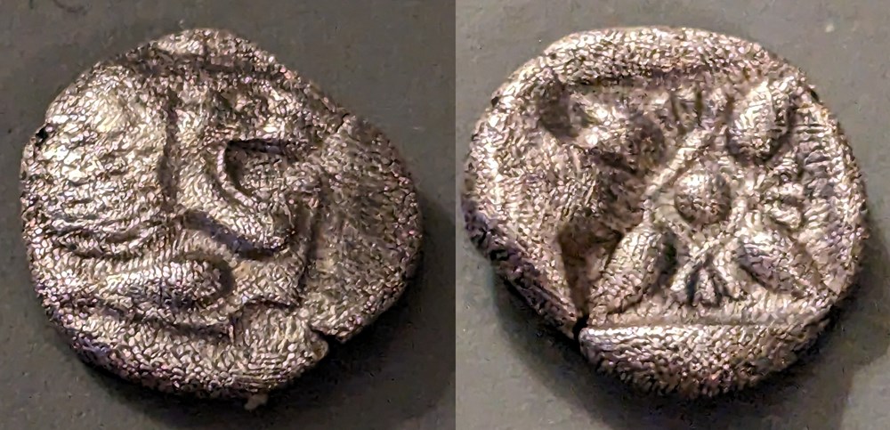 Greece (Ionia, Miletos): ca. 550-490 BC silver 1/12 stater; lion and stellate pattern coins ancient greek greece ionia miletos ca 550 490 bc silver 1 12 stater lion and stellate pattern