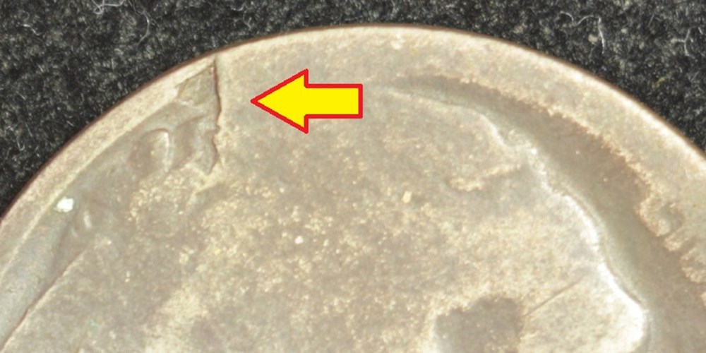 (DD013) USA: (ND, 1913-1938) Buffalo nickel (with die break/cud errors) 2 coins world united states dd013 usa nd 1913 1938 buffalo nickel with die break cud errors