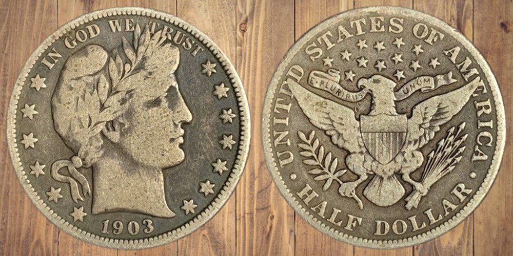 coins world united states silver barber half dollar 1903