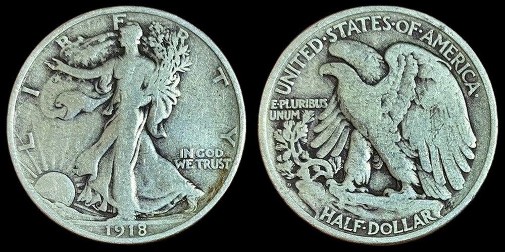 coins world united states silver walking liberty half dollar 1918 d