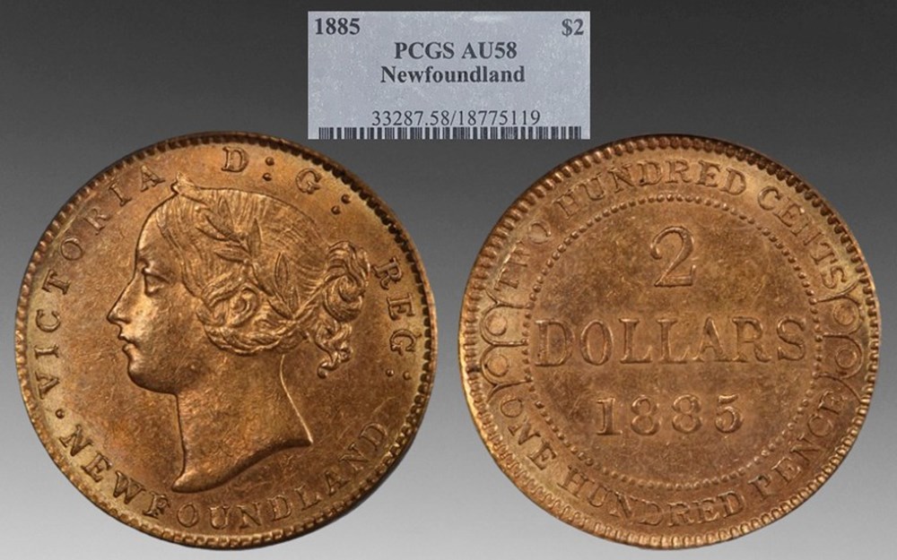 Canada (Newfoundland): 1885 gold 2 dollars of Queen Victoria coins world canada newfoundland 1885 gold 2 dollars of queen victoria