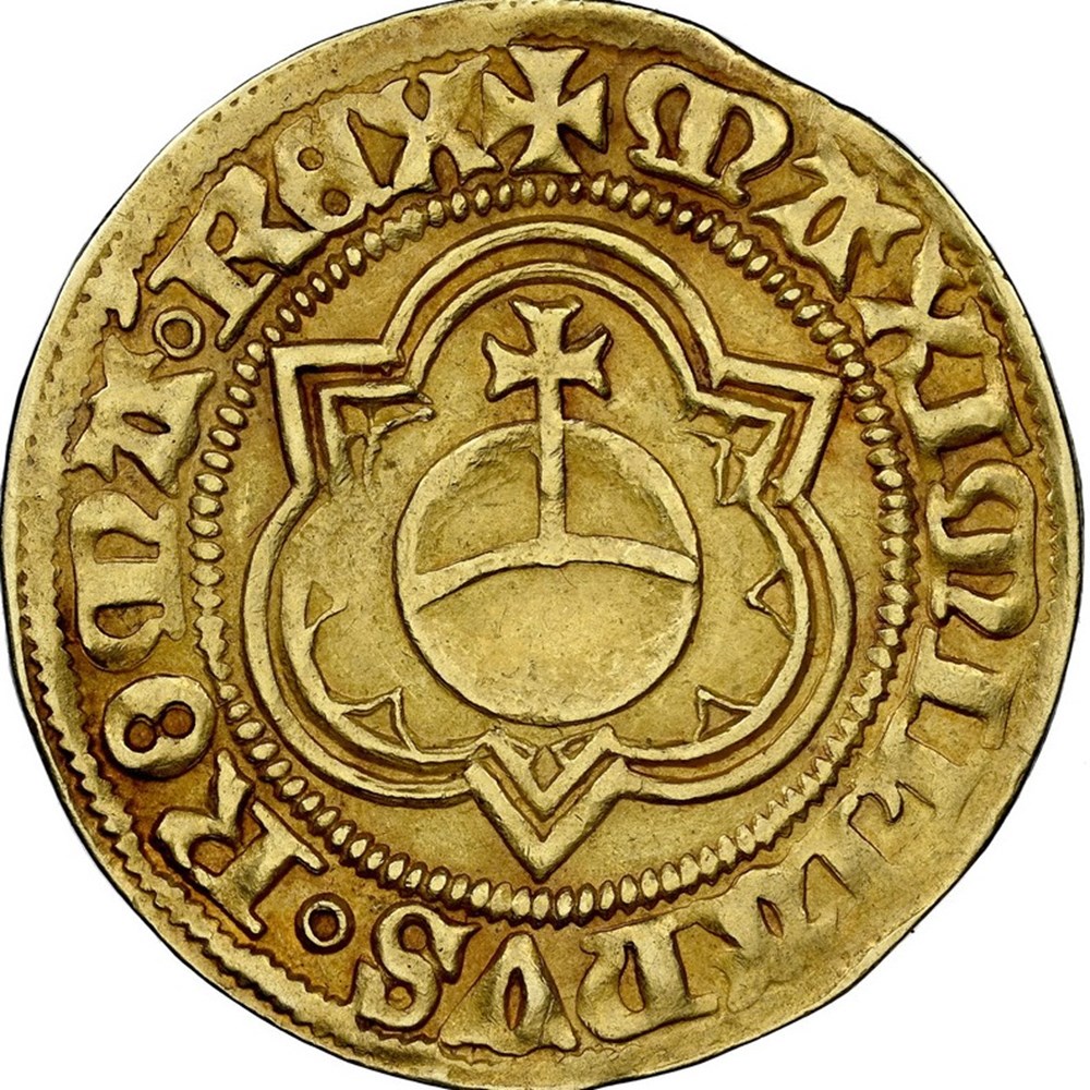 German States (Frankfurt): 1495 goldgulden of Maximilian I, Holy Roman Emperor 4 coins european medieval to german states frankfurt 1495 goldgulden of maximilian i holy roman emperor