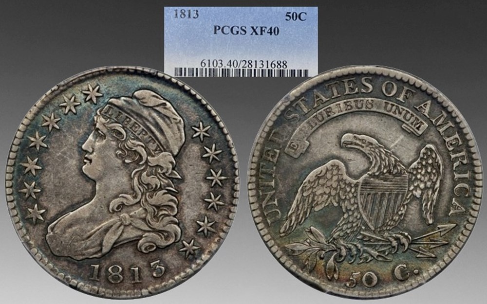 coins world united states 1813 silver capped bust half dollar