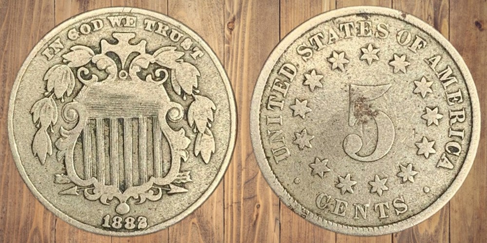 coins world united states copper nickel shield nickel 1882