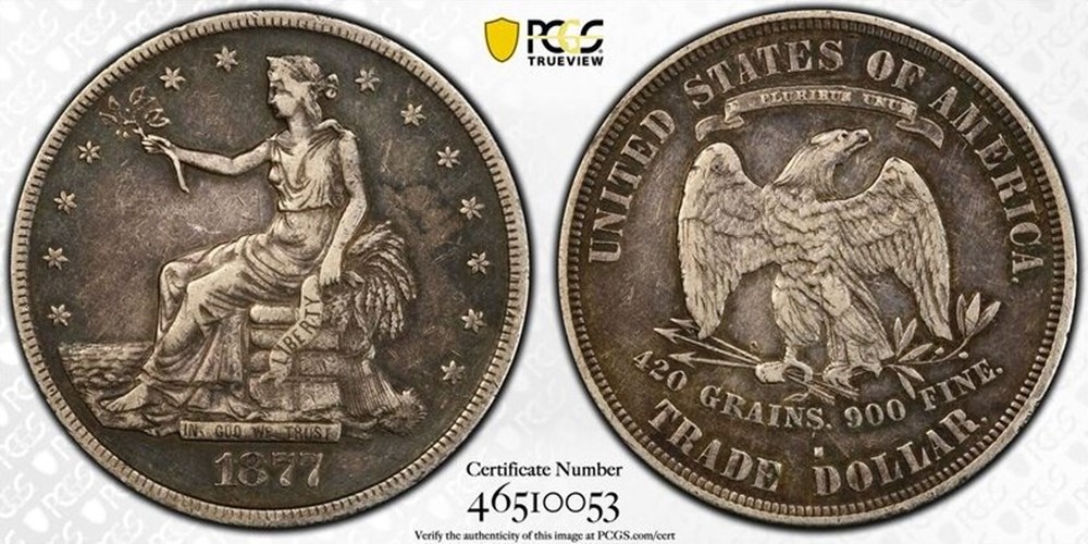 coins world united states 1877 s silver trade dollar