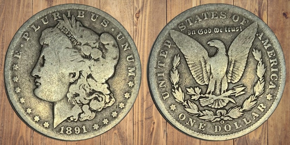 coins world united states silver morgan dollar 1891 o