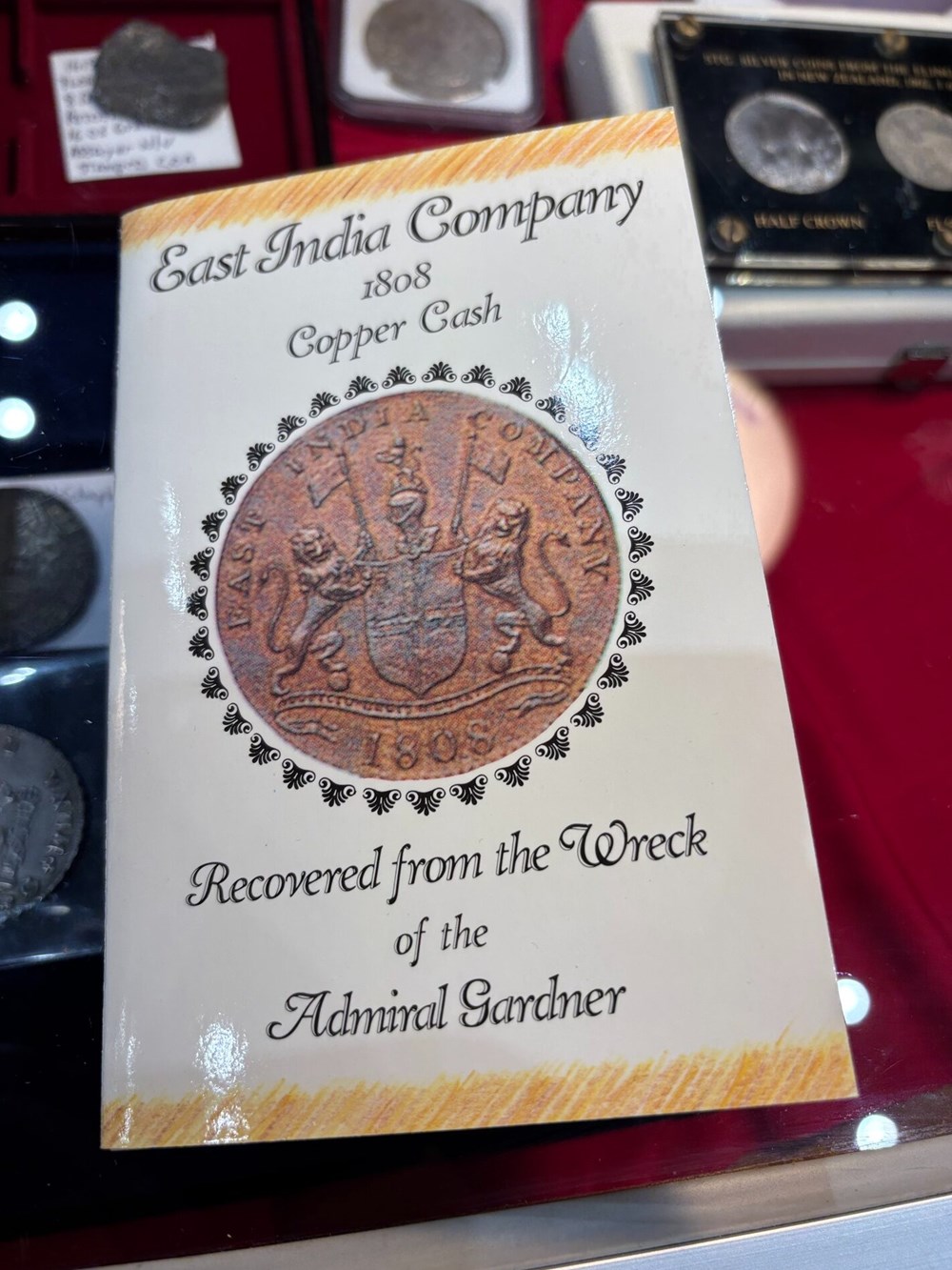 world 2 coins india madras presidency 1808 copper 10 and 20 cash coins admiral gardner shipwreck