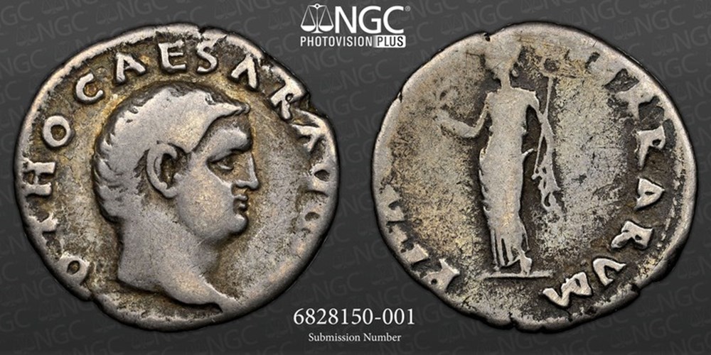 Roman Empire: 69 AD silver denarius of Otho 2 coins ancient to romans imperial and republican roman empire 69 ad silver denarius of otho