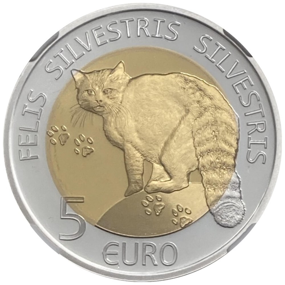 Luxembourg: 2015 proof bimetallic (silver & Nordic gold) 5 euros of Henri I, European Wildcat 4 coins to luxembourg 2015 proof bimetallic silver nordic gold 5 euros of henri i european wildcat
