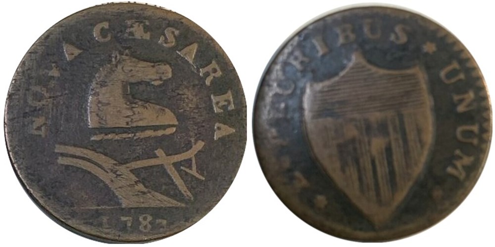 coins united states new jersey 1787 nova caesarea copper small head variety