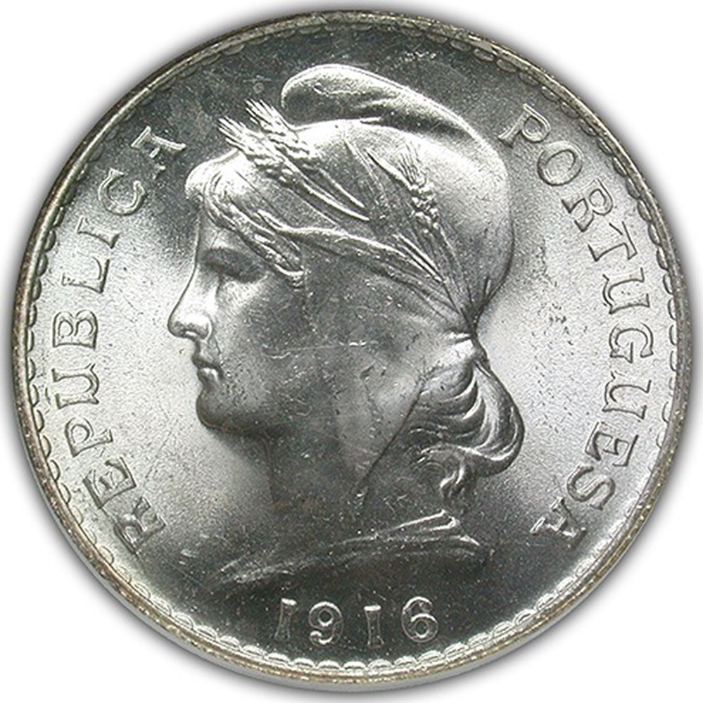 Portugal: silver 50 centavos, 1916 3 coins world portugal silver 50 centavos 1916
