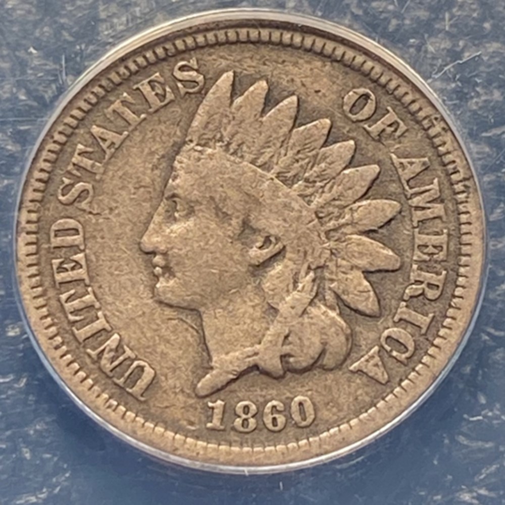 United States: copper-nickel Indian Head cent, 1860, Type 2; Rounded Bust variety 3 coins world united states copper nickel indian head cent 1860 type 2 rounded bust variety