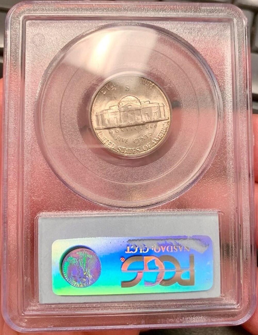 United States: 1945-S silver 5-cents, Jefferson "wartime" issue, ex-Omaha Bank Hoard (PCGS MS66) 3 coins world united states 1945 s silver 5 cents jefferson wartime issue ex omaha bank hoard pcgs ms66