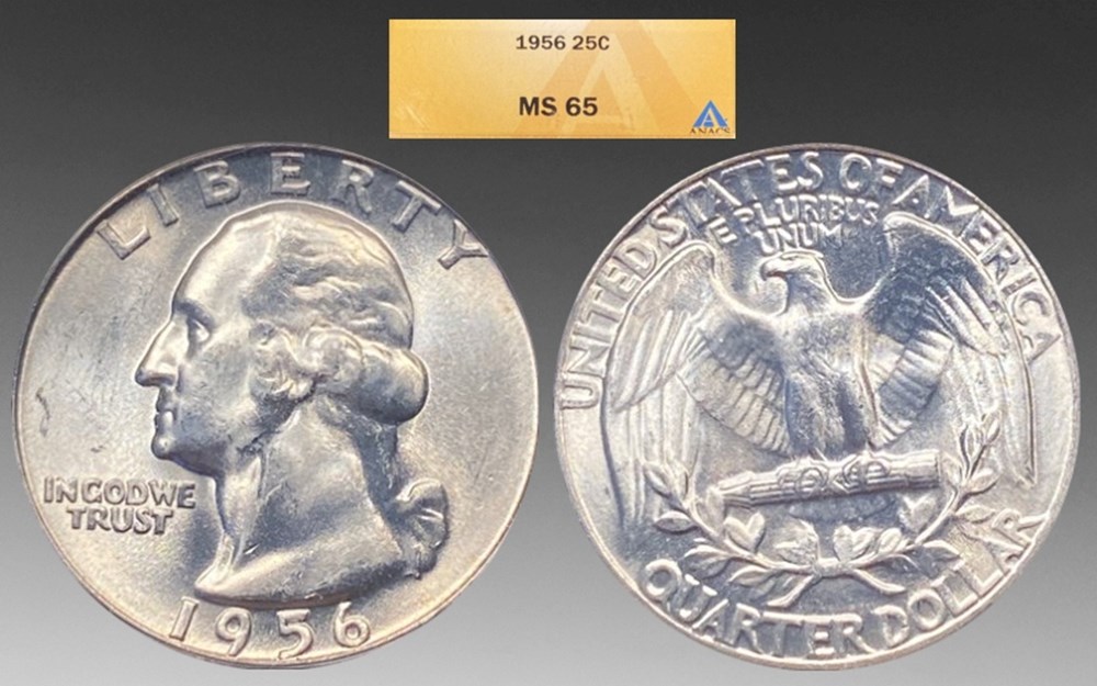coins world united states silver washington quarter 1956