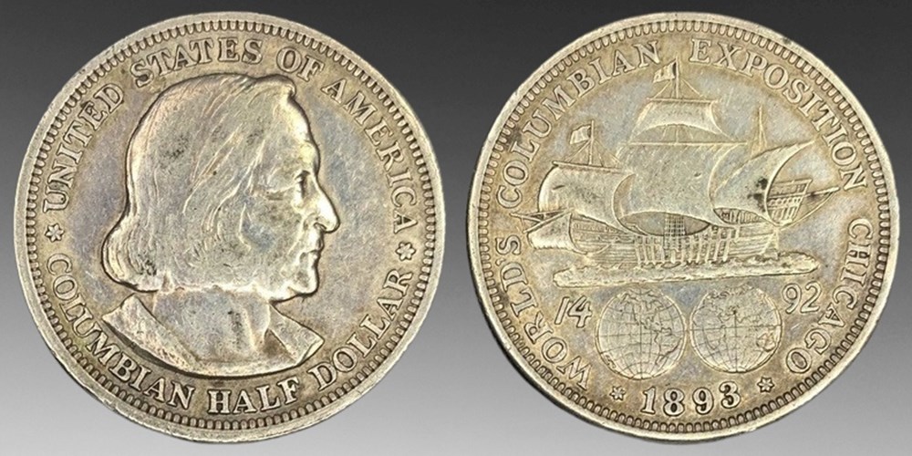 United States: silver commemorative half dollar (Columbian Exposition), 1893 coins world united states silver commemorative half dollar columbian exposition 1893