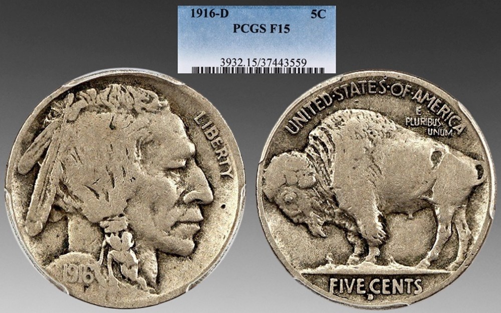 United States copper nickel Buffalo nickel 1916 D Coins World