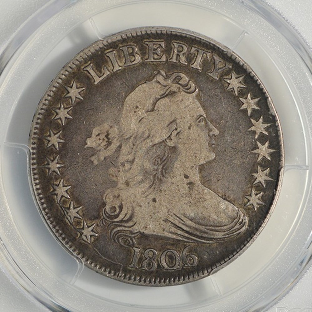 United States 1806 silver Draped Bust half dollar