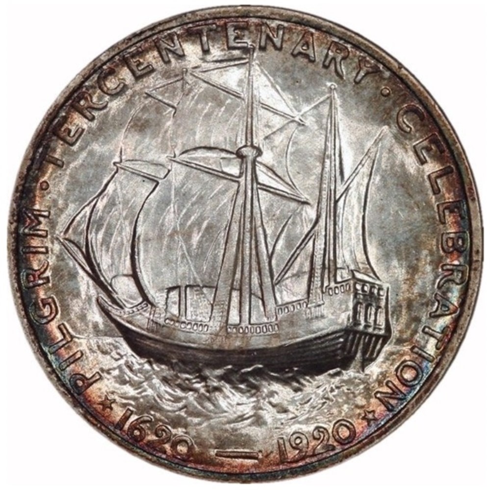 United States: 1920 silver Pilgrim Tercentenary commemorative half dollar 4 coins world united states 1920 silver pilgrim tercentenary commemorative half dollar