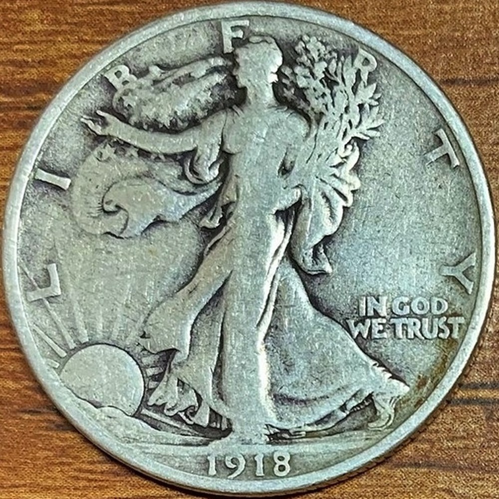 coins world united states silver walking liberty half dollar 1918 d