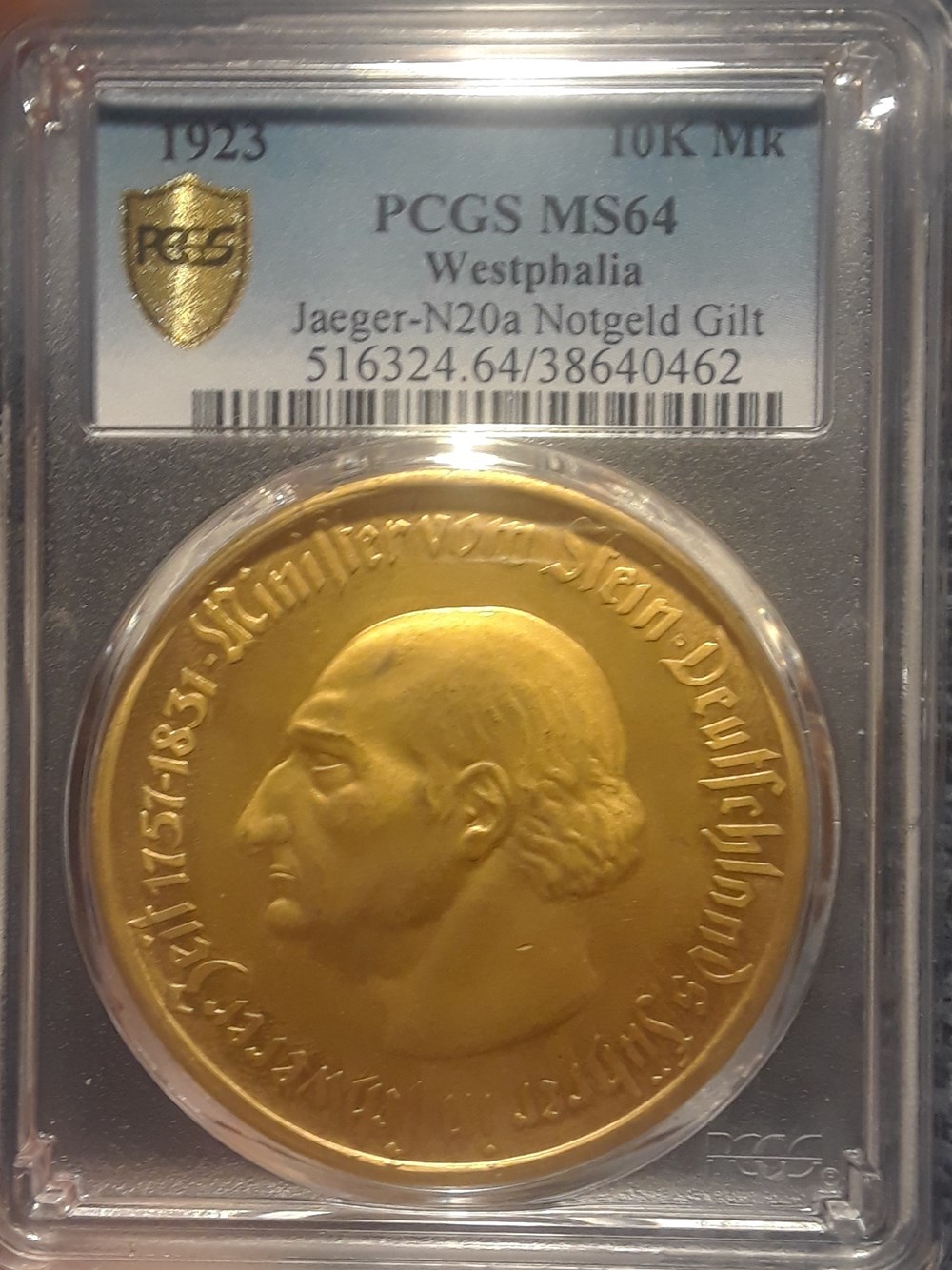 Germany (Westphalia): 1923 gilt bronze hyperinflationary 10,000-mark notgeld token 4 coins exonumia tokens weights germany westphalia 1923 gilt bronze hyperinflationary 10 000 mark notgeld token