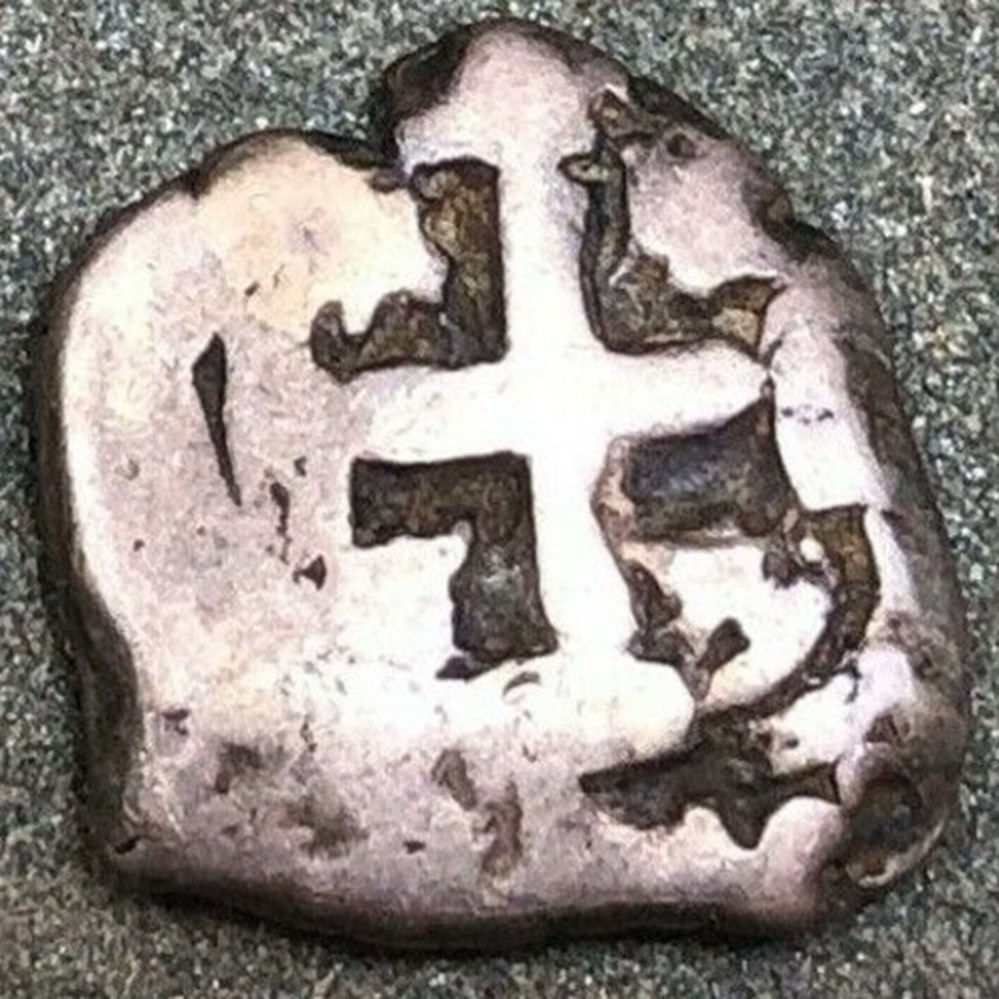 Bolivia (Spanish Colonial, Potosí): silver 1-real, "cob" type, no date (circa early 1700s) 2 coins colonies bolivia spanish colonial potosi silver 1 real cob type no date circa early 1700s