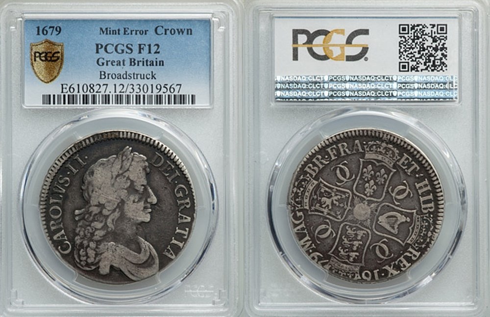 England: 1679 silver crown of Charles II, TRICESIMO PRIMO edge 5 coins european medieval to kingdom england 1679 silver crown of charles ii tricesimo primo edge