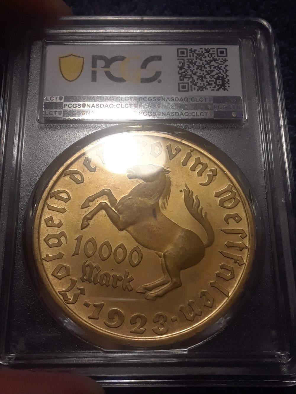 Germany (Westphalia): 1923 gilt bronze hyperinflationary 10,000-mark notgeld token 5 coins exonumia tokens weights germany westphalia 1923 gilt bronze hyperinflationary 10 000 mark notgeld token