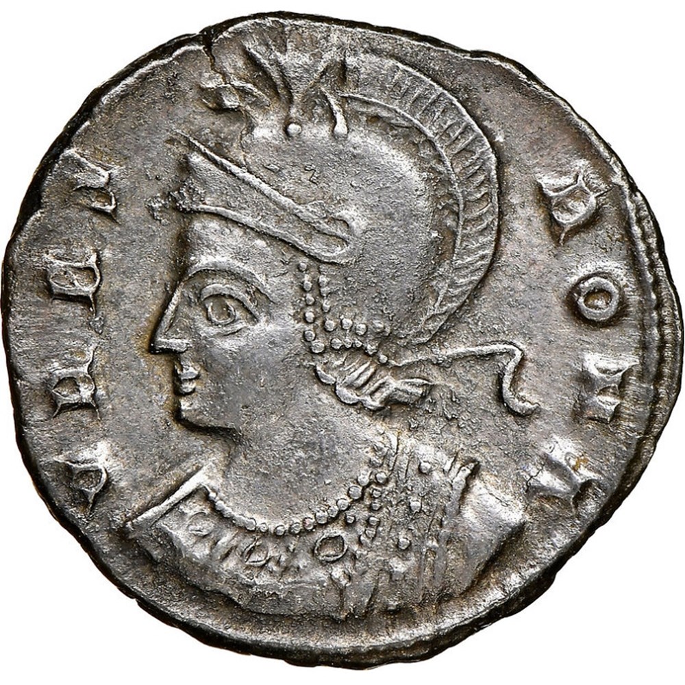 Roman Empire: ca. 330-340 AD billon reduced centenionalis; VRBS ROMA city commemorative 3 coins ancient to romans imperial and republican roman empire ca 330 340 ad billon reduced centenionalis vrbs roma city commemorative