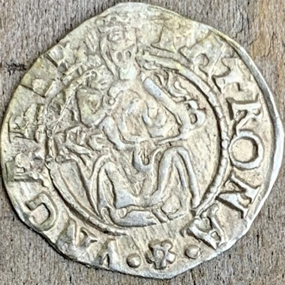 Hungary: silver “Madonna & Child” denar of Rudolf II, 1577-KB 5 coins european medieval to hungary silver madonna child denar of rudolf ii 1577 kb