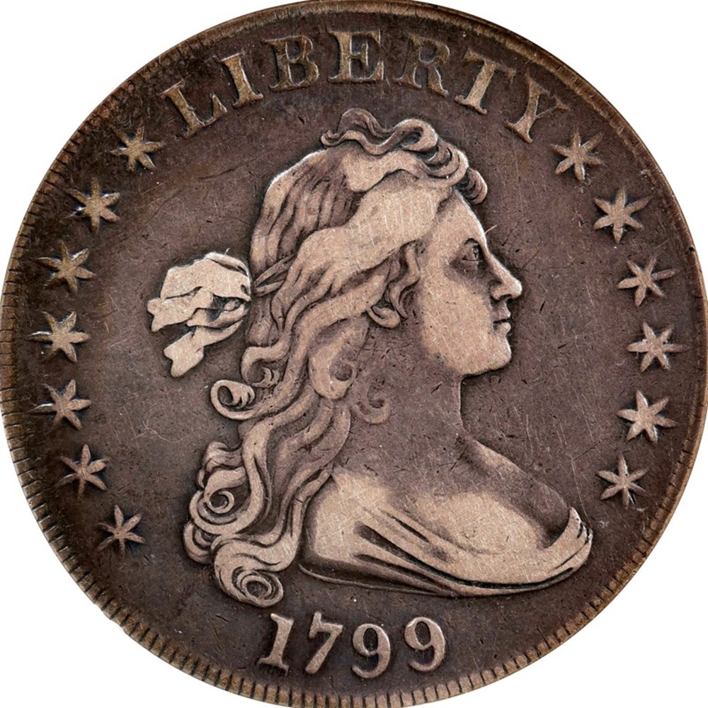 United States: 1799 silver Draped Bust dollar 3 coins world united states 1799 silver draped bust dollar