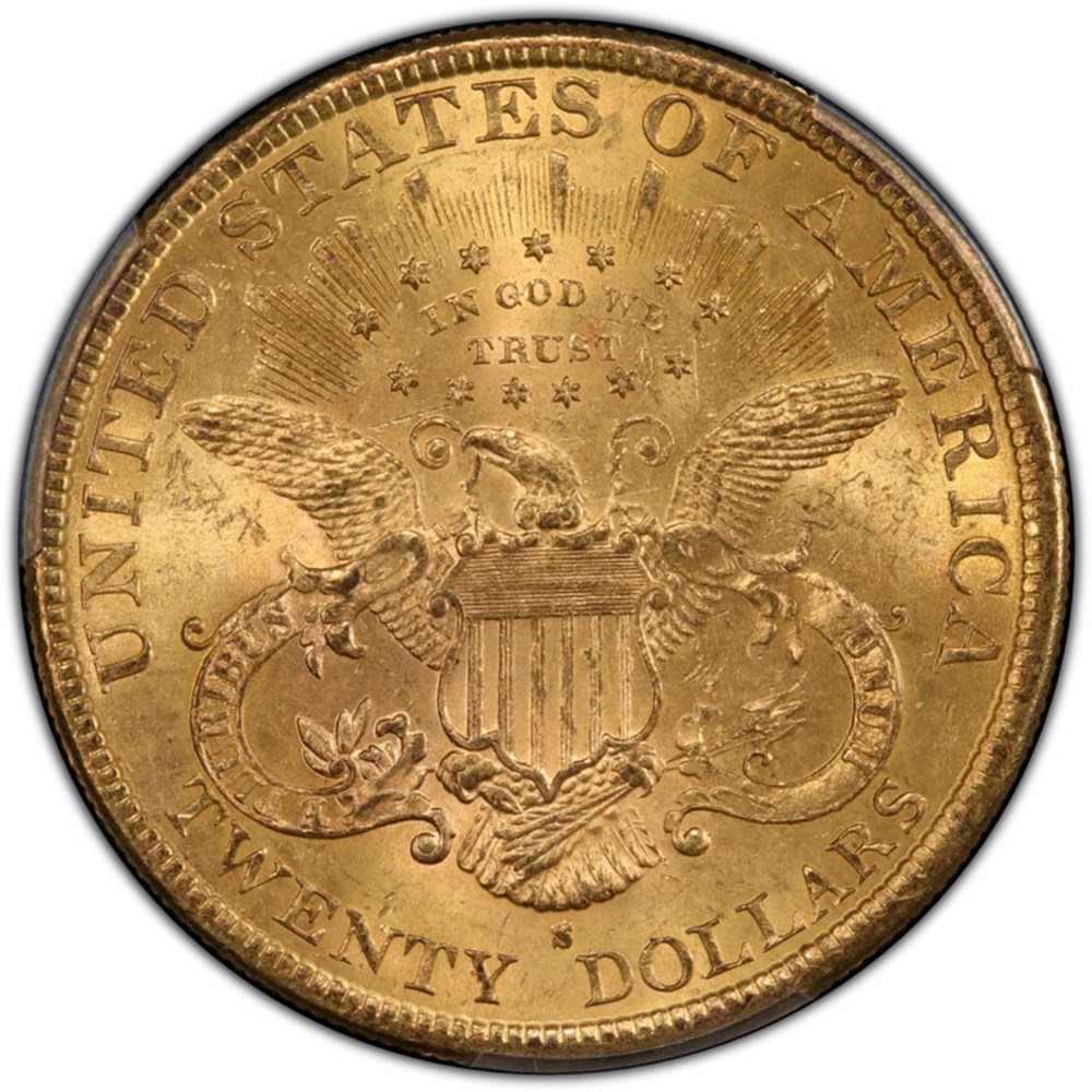 United States: 1899-S gold Liberty Head double eagle ($20.00), With Motto 4 coins united states 1899 s gold liberty head double eagle 20 00 with motto