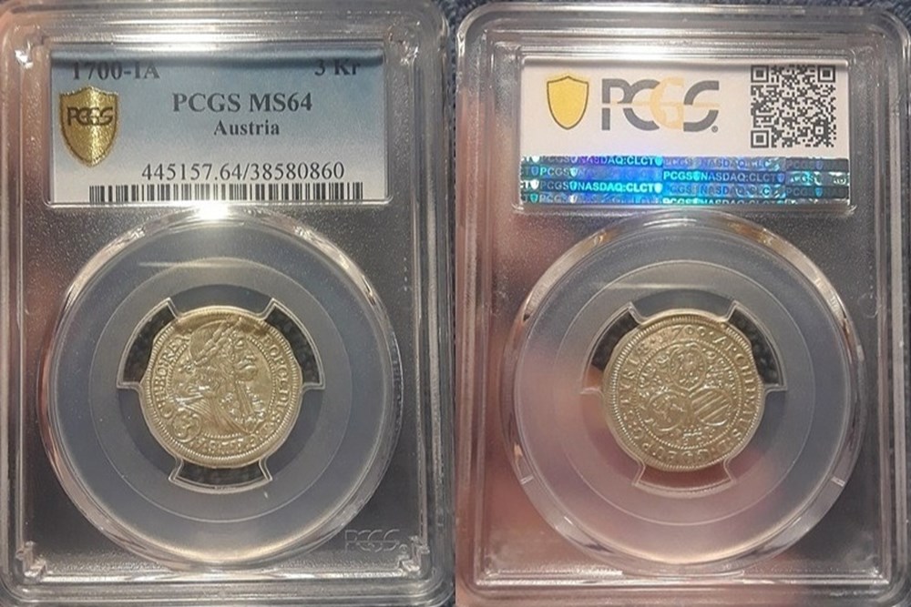 Austria: 1700-IA silver 3-kreuzer of Leopold I ("The Hogmouth") 5 coins european medieval to holy roman empire austria 1700 ia silver 3 kreuzer of leopold i the hogmouth