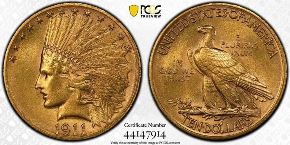 coins world united states 1911 gold indian head eagle 10 00 with motto