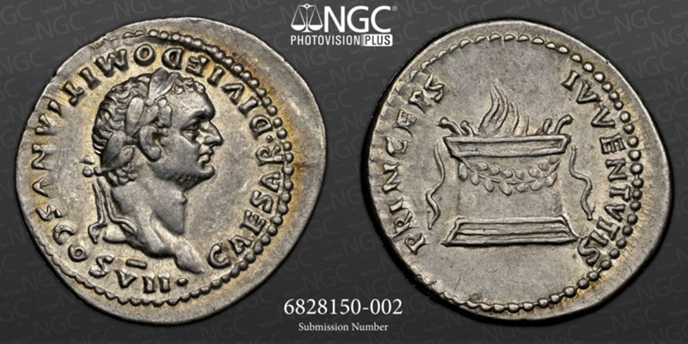 Roman Empire: ca. 80-81 AD silver denarius of Domitian as Caesar under Titus 2 coins ancient to romans imperial and republican roman empire ca 80 81 ad silver denarius of domitian as caesar under titus