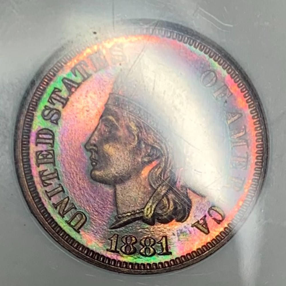 United States: 1881 bronze proof Indian Head cent 3 coins world united states 1881 bronze proof indian head cent