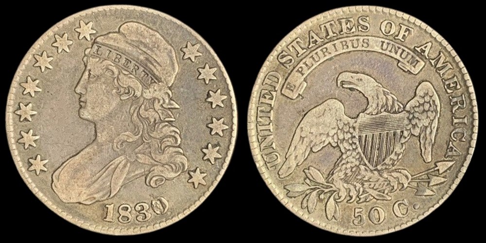 coins world united states silver capped bust half dollar 1830