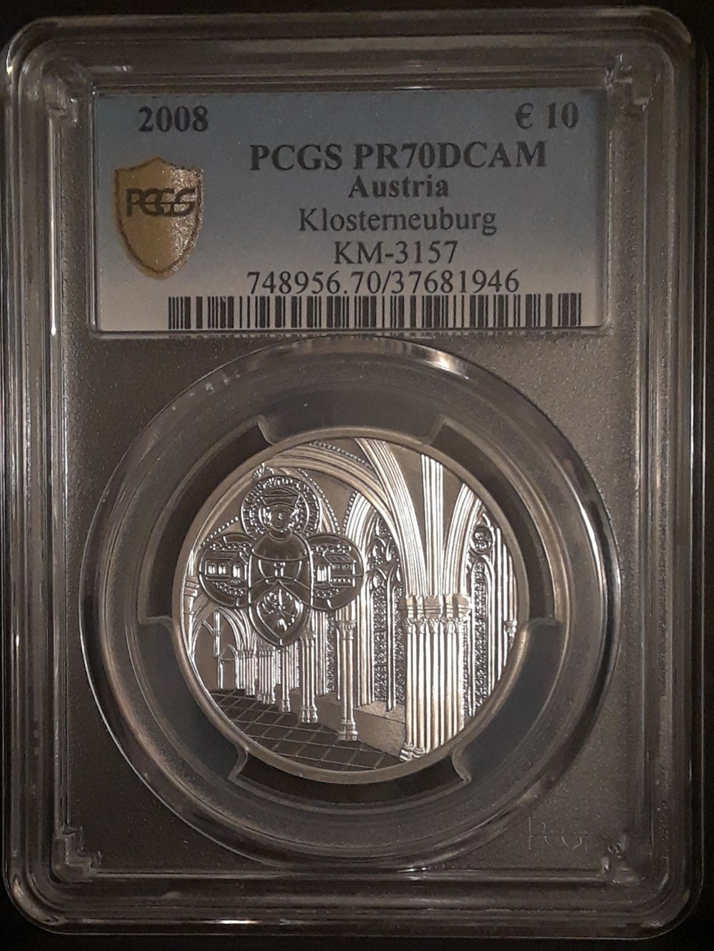 Austria: 2008 silver proof 10-euro, Klosterneuburg Abbey commemorative 4 coins world austria 2008 silver proof 10 euro klosterneuburg abbey commemorative